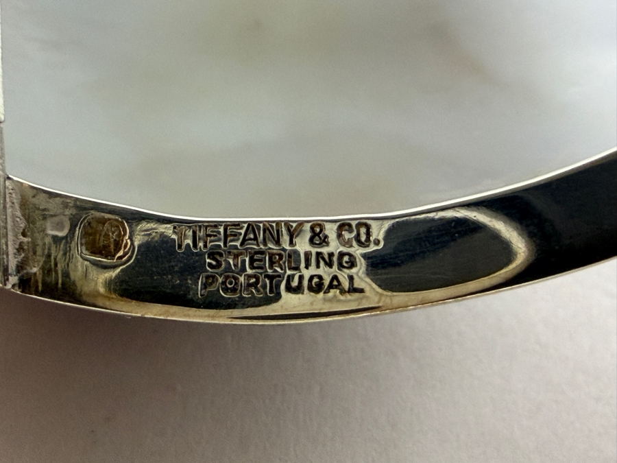 Vintage Tiffany & Co. Sterling Silver-Mounted Tiger Cowrie Shell Trinket or Snuff Box Made in Portugal 81g [Photo 13]