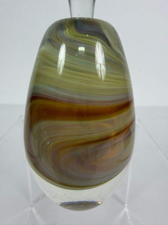 Studio Art Glass Perfume Bottled Signed D. Miyahara and Dated 1984 3.5'H [Photo 2]