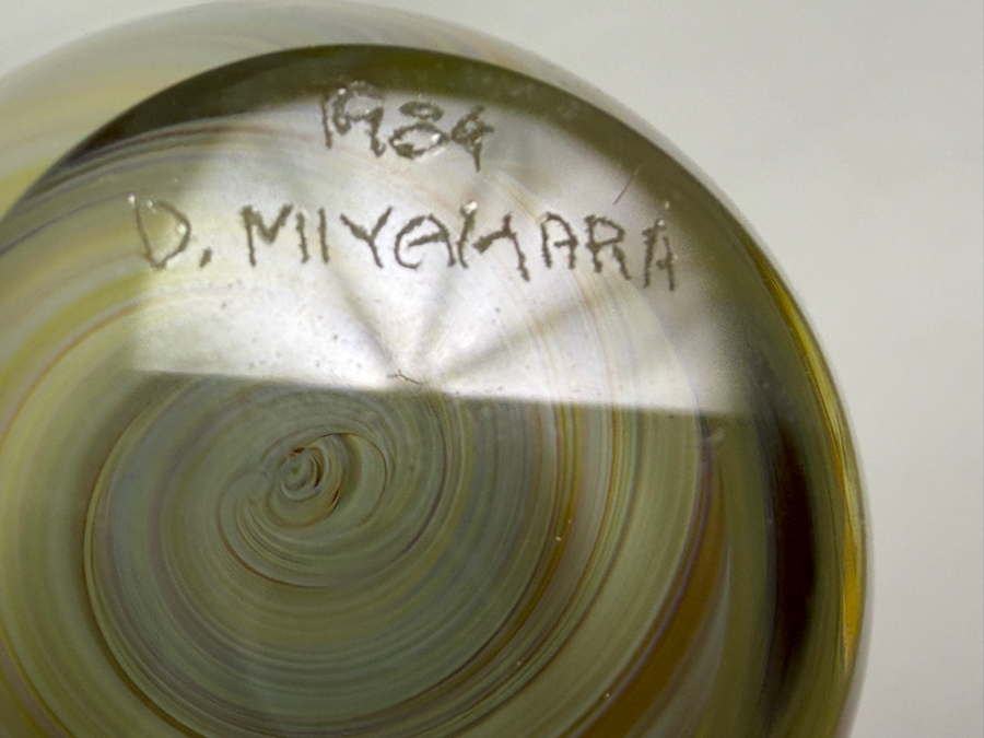 Studio Art Glass Perfume Bottled Signed D. Miyahara and Dated 1984 3.5'H [Photo 6]