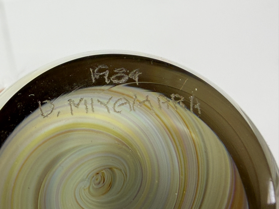 Studio Art Glass Perfume Bottled Signed D. Miyahara and Dated 1984 3.5'H [Photo 7]