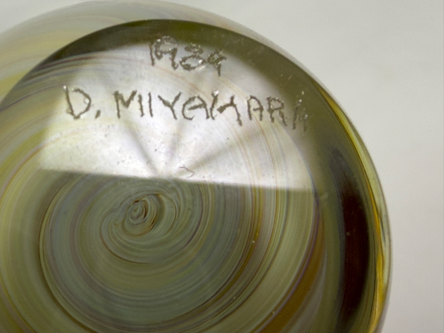 Studio Art Glass Perfume Bottled Signed D. Miyahara and Dated 1984 3.5'H [Photo 5]
