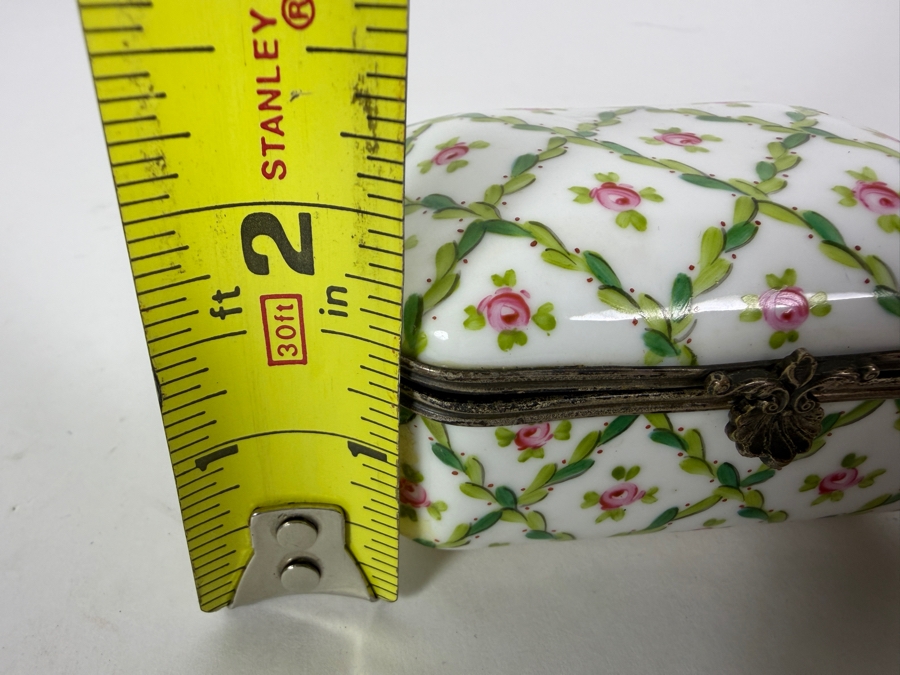 Sevres French Porcelain Hand-Painted Box 3.25'W X 2.25'D X 2.5'H [Photo 10]