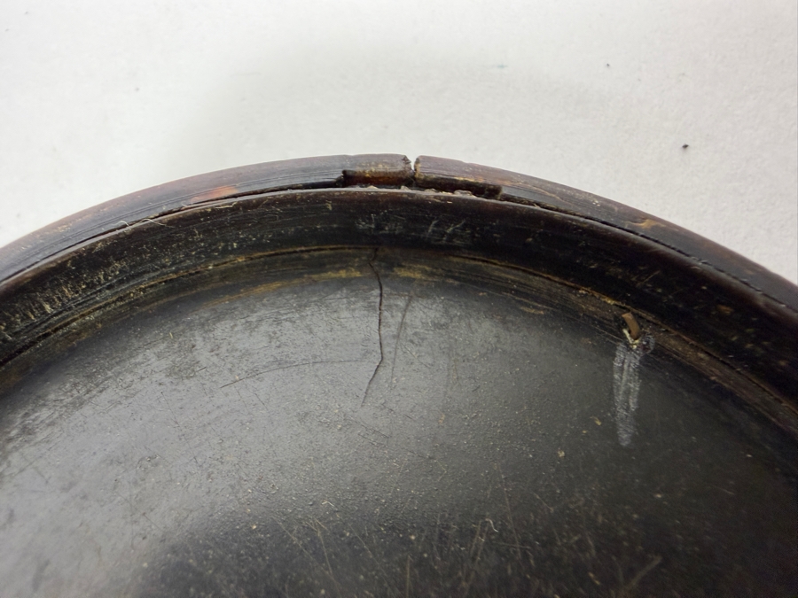Stunning Antique Hand-Painted Miniature Portrait Snuff Trinket Box 3.25'W X 1'H (Side Of Lid Has a Crack - See Photos) 80.0g [Photo 12]