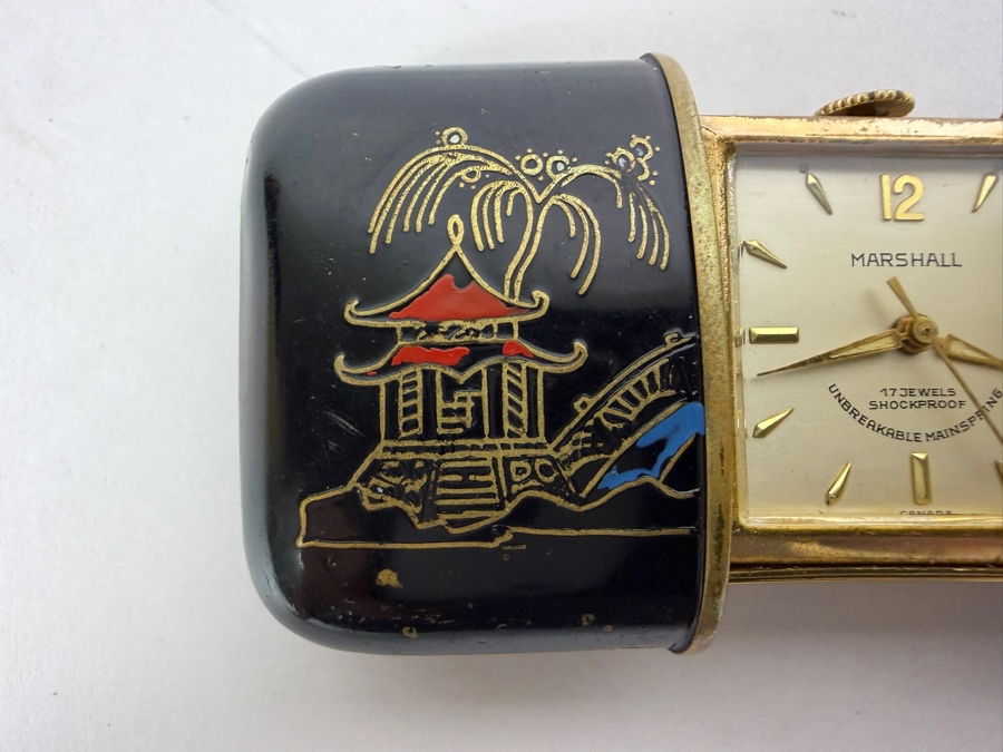 Vintage Marshall 17-Jewel Sliding Purse and Travel Watch Working [Photo 4]