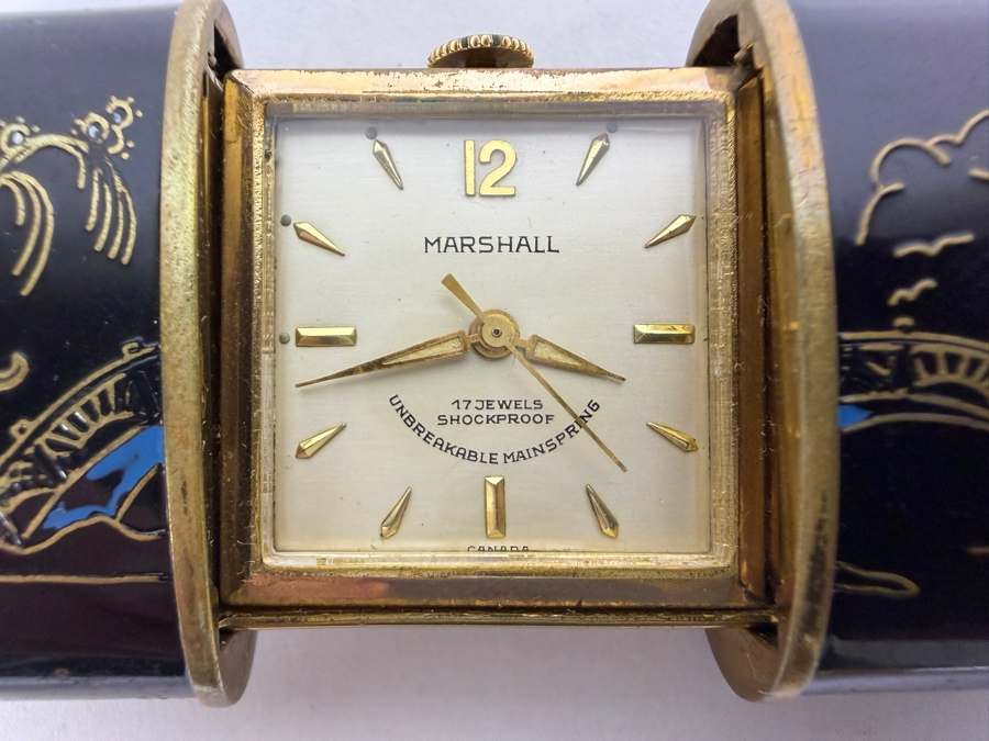 Vintage Marshall 17-Jewel Sliding Purse and Travel Watch Working [Photo 3]
