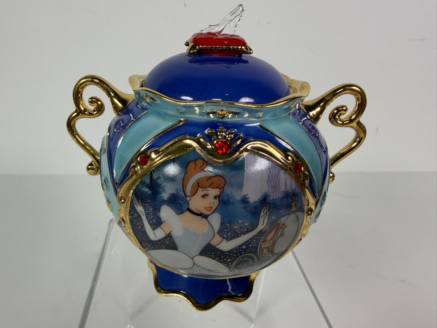 Disney Porcelain Cinderella 50th Anniversary Heirloom Collection Limited Edition Music Box By Ardleigh Elliott 4.5'H [Photo 2]