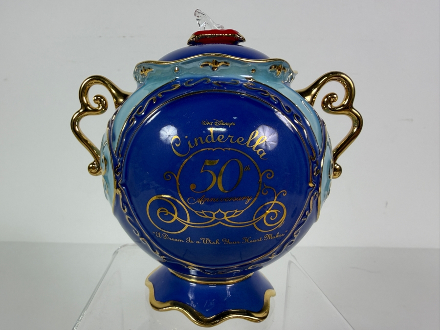 Disney Porcelain Cinderella 50th Anniversary Heirloom Collection Limited Edition Music Box By Ardleigh Elliott 4.5'H [Photo 3]
