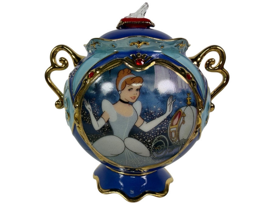 Disney Porcelain Cinderella 50th Anniversary Heirloom Collection Limited Edition Music Box By Ardleigh Elliott 4.5'H