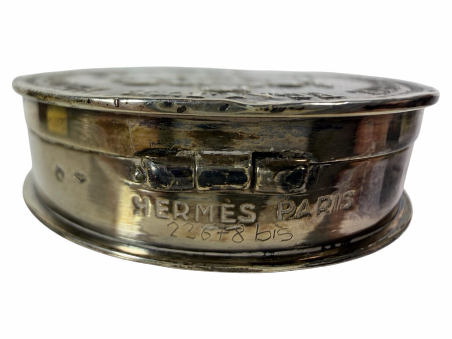 Vintage Hermes Paris Silver 1873 5 Francs Coin Hinged Snuff Pill Box 29.2g [Photo 3]