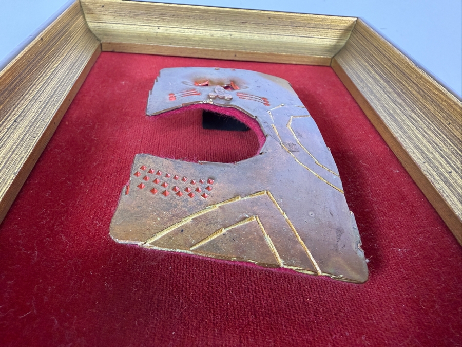 Framed Mid-Century Modernist Mixed Folk Art Piece 7 X 10.5 [Photo 5]