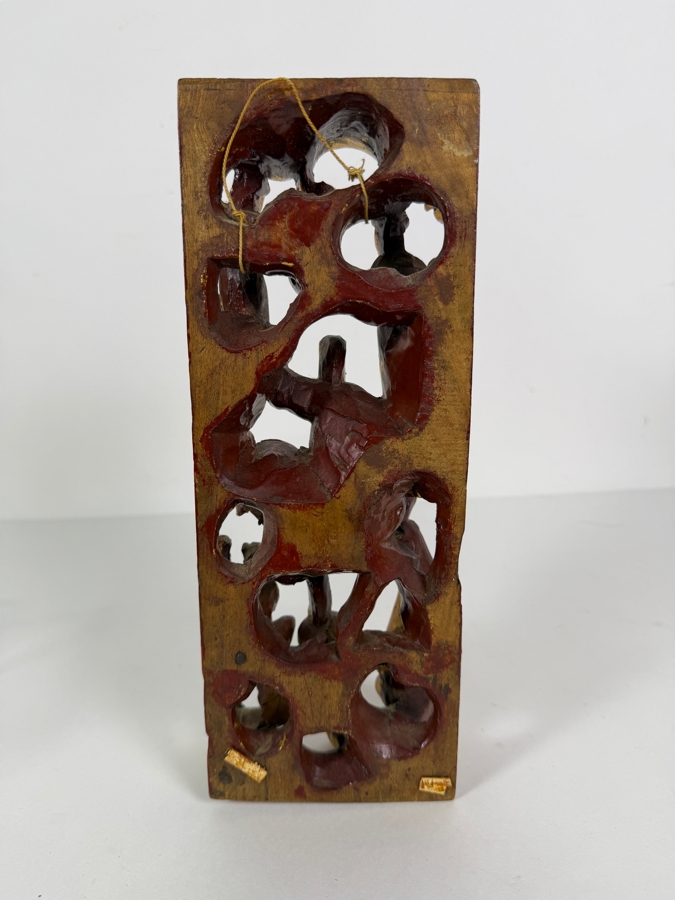 Antique Chinese Pierced and Carved Gilt-Wood Wall Panel 4'W X 10.5'H [Photo 6]