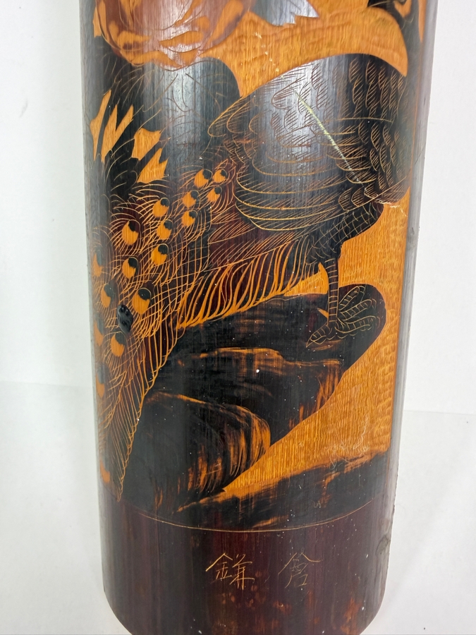 Vintage Carved Bamboo Artwork from Hong Kong 11.5'H [Photo 5]
