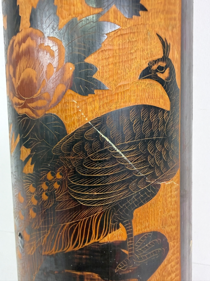 Vintage Carved Bamboo Artwork from Hong Kong 11.5'H [Photo 4]