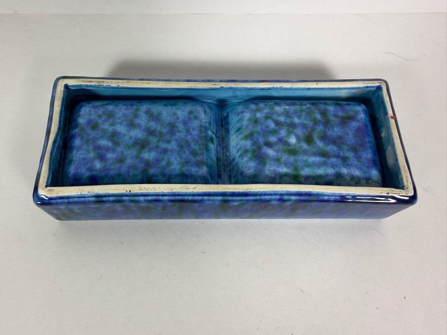 Vintage Glazed Ceramic Lidded Box 9.5'W X 4'D X 2.5'H [Photo 5]