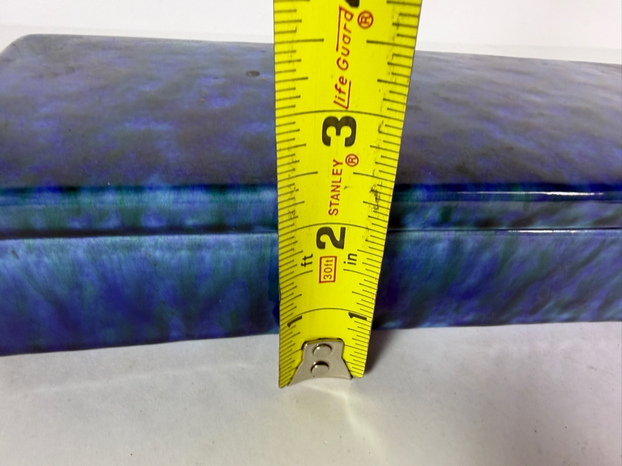 Vintage Glazed Ceramic Lidded Box 9.5'W X 4'D X 2.5'H [Photo 8]