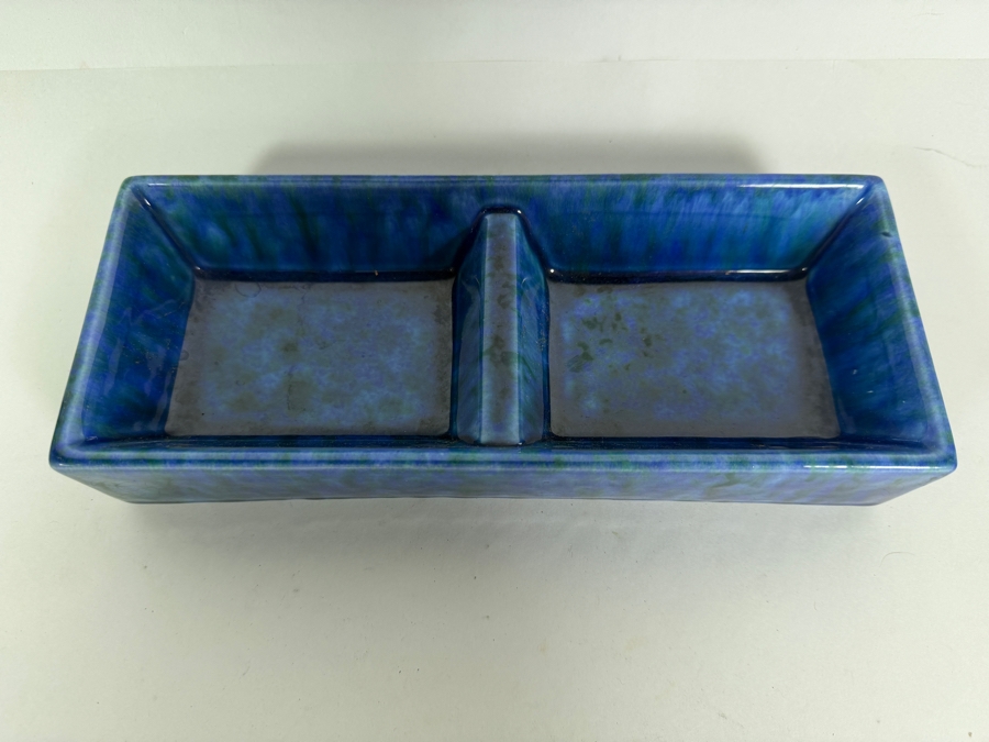 Vintage Glazed Ceramic Lidded Box 9.5'W X 4'D X 2.5'H [Photo 4]
