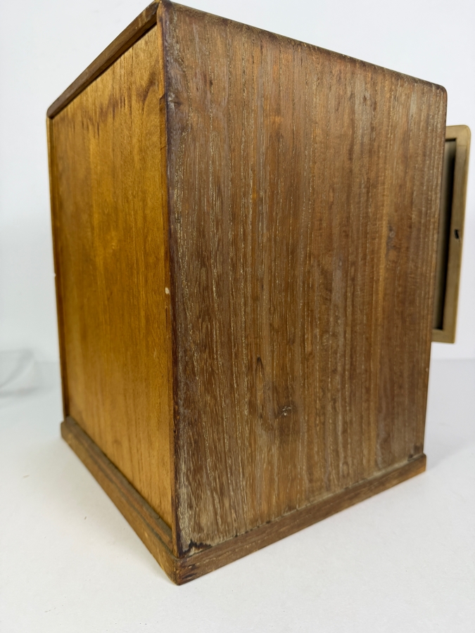 Vintage Japanese Tabletop Cabinet Tansu Kodansu with Signed Artwork 9.5'W X 9'D X 12'H [Photo 10]