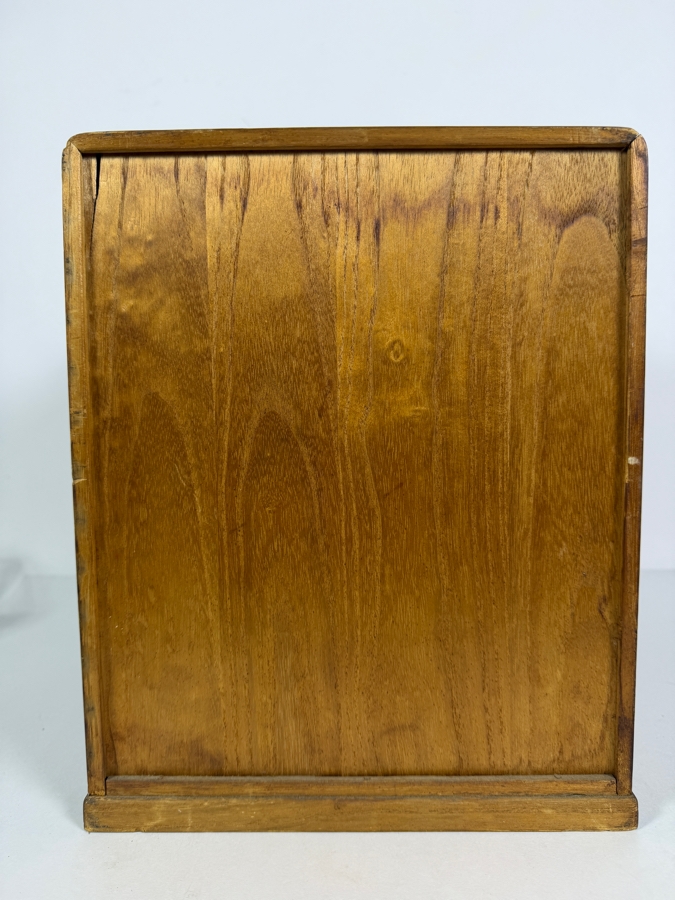 Vintage Japanese Tabletop Cabinet Tansu Kodansu with Signed Artwork 9.5'W X 9'D X 12'H [Photo 9]