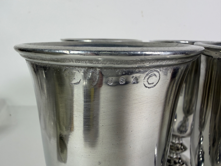 (6) Wilton Armetale Pewter-Finish Chalices 7'H [Photo 5]