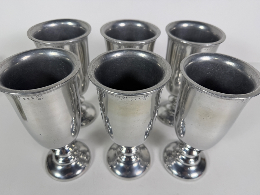 (6) Wilton Armetale Pewter-Finish Chalices 7'H [Photo 4]