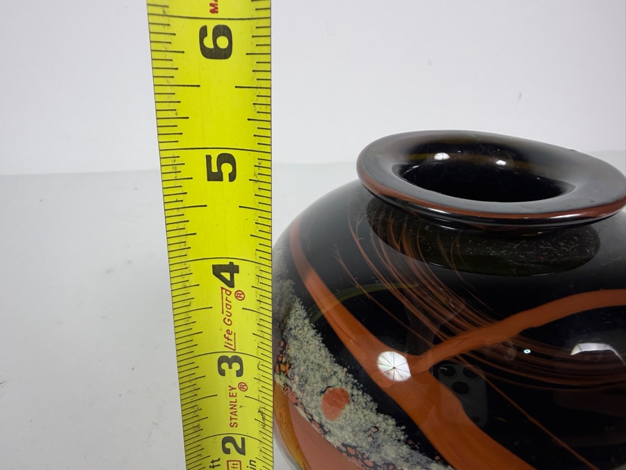Bob Biniarz Vintage 1970 Abstract Studio Art Glass Vase 5'H [Photo 8]