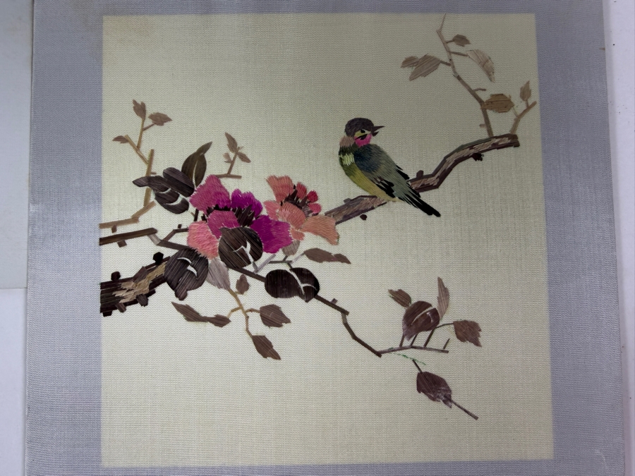 (5) Chinese Wheat Stalk Cutting Pictures of Various Birds Smaller Ones Measure 6' X 6' [Photo 9]