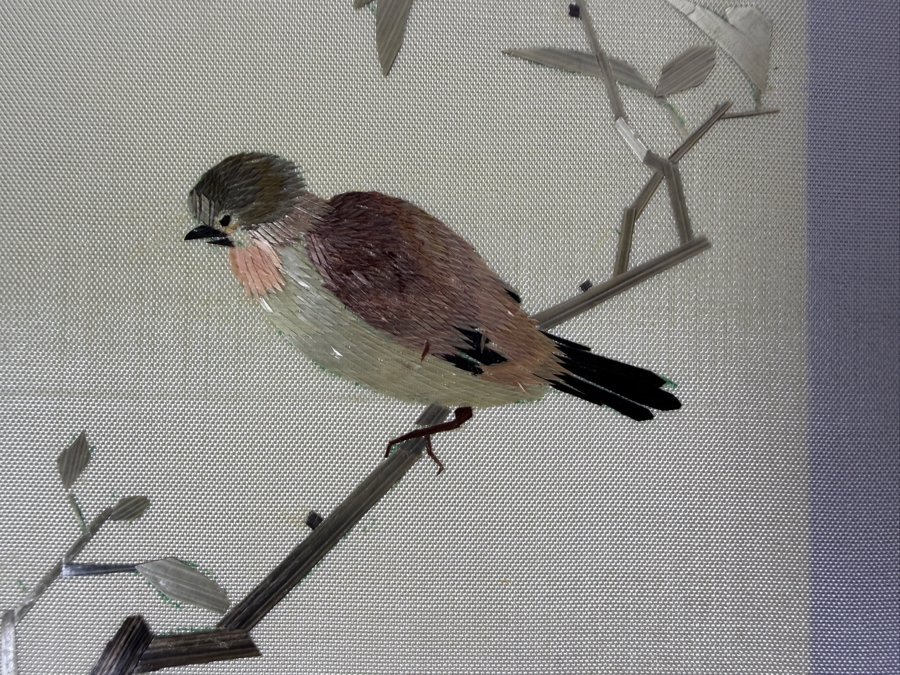 (5) Chinese Wheat Stalk Cutting Pictures of Various Birds Smaller Ones Measure 6' X 6' [Photo 8]