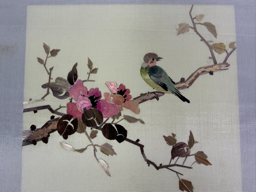 (5) Chinese Wheat Stalk Cutting Pictures of Various Birds Smaller Ones Measure 6' X 6' [Photo 5]