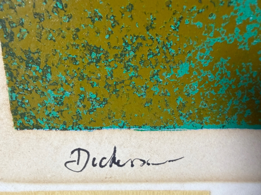 Robert Dickerson (1924–2015, Australian) Screenprint on Paper Titled 'Out of the Barrier' Artist Signed Lower Left and Numbered 95 of 150 30' X 21.5'H [Photo 7]