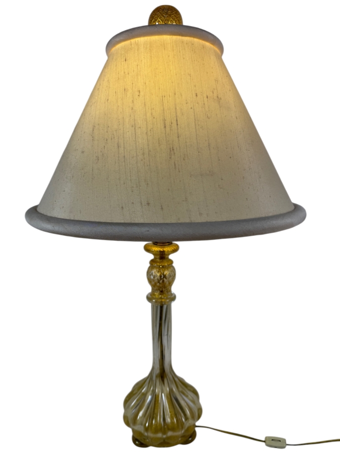 Stunning Vintage Italian Murano Glass Table Lamp 29'H [Photo 2]