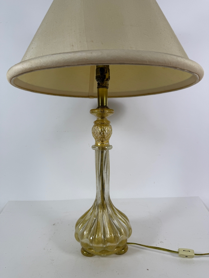 Stunning Vintage Italian Murano Glass Table Lamp 29'H [Photo 6]