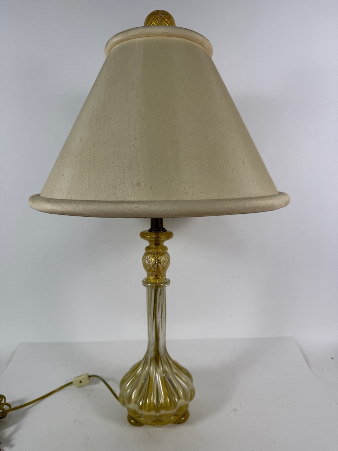 Stunning Vintage Italian Murano Glass Table Lamp 29'H [Photo 3]