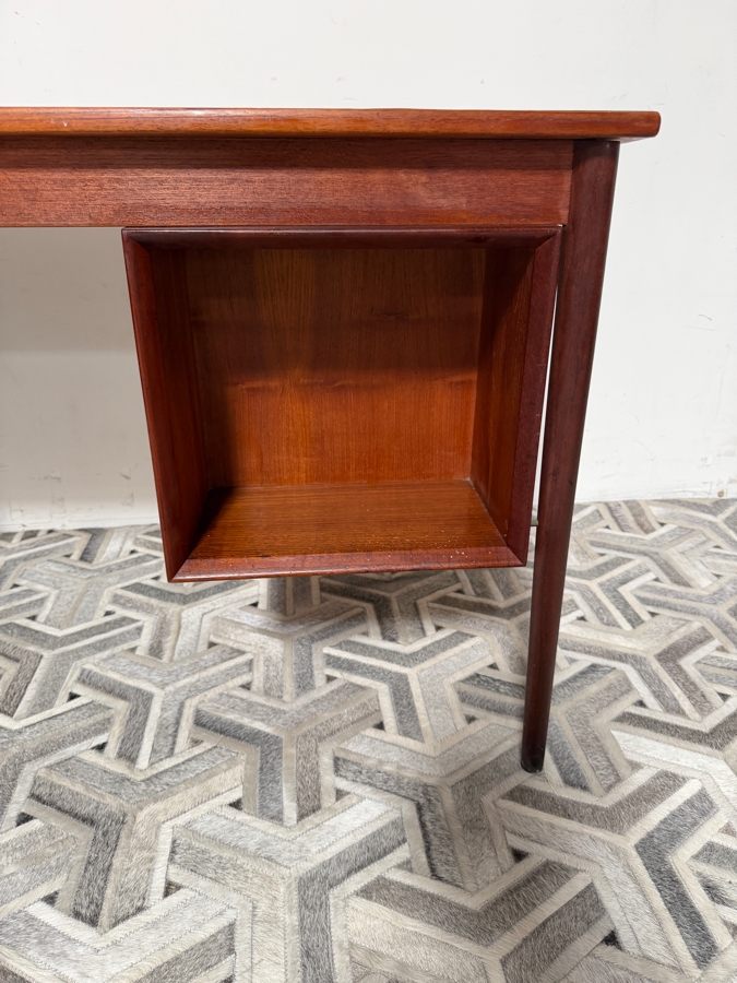 Vintage Mid-Century Danish Modern Arne Vodder for H. Sigh & Sons Teak Drop Leaf Desk 48W X 25.5D X 29.5H - Leaf Extends Desk an Additional 17' [Photo 9]