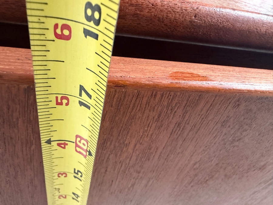 Vintage Mid-Century Danish Modern Arne Vodder for H. Sigh & Sons Teak Drop Leaf Desk 48W X 25.5D X 29.5H - Leaf Extends Desk an Additional 17' [Photo 13]