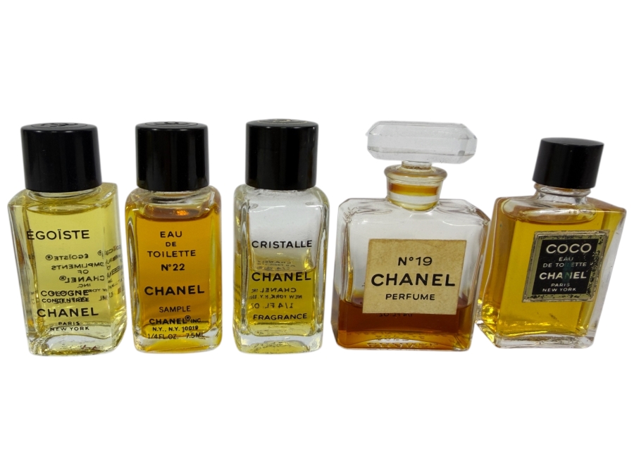 (5) Chanel Perfume Bottles Paris