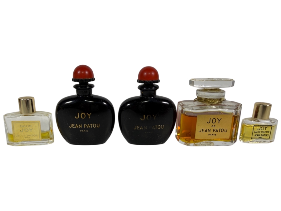 (5) Jean Patou Joy Perfume Bottles Paris