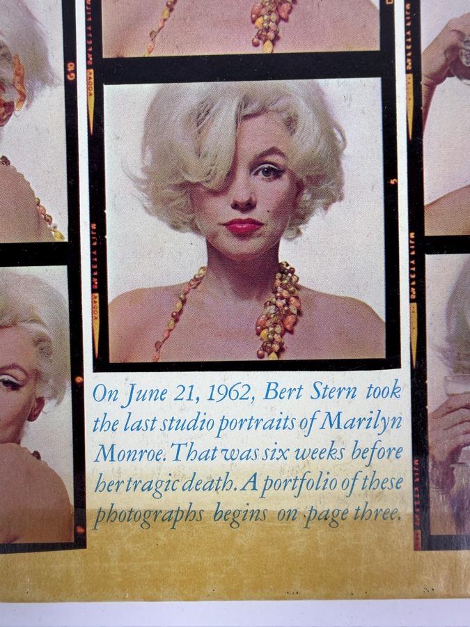 Vintage Hardcover Eros Magazine, Volume 1, Number 3 (Autumn 1962) Featuring the Legendary Final Studio Portraits ('Last Sitting') of Marilyn Monroe Taken by Photographer Bert Stern [Photo 2]