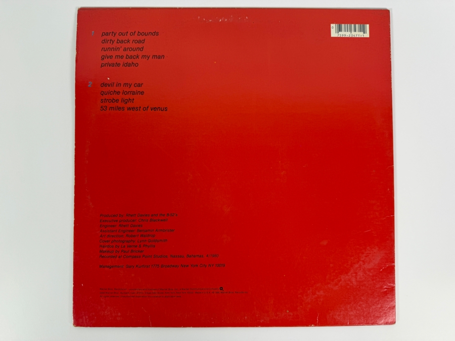 The B-52's - Wild Planet - Warner Bros. Records - BSK 3471 - 1980 - Vinyl Record [Photo 2]