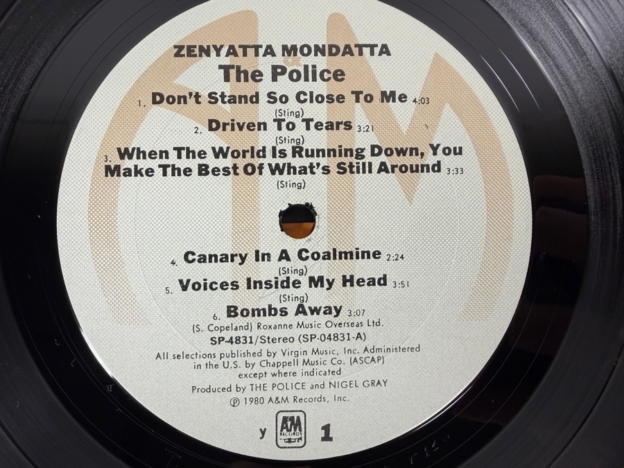The Police - Zenyatta Mondatta - A&M Records - SP-4831 - 1980 - Vinyl Record [Photo 4]