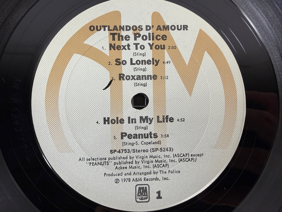 The Police - Outlandos d'Amour - A&M Records - SP-4753 - 1978 - Vinyl Record [Photo 4]