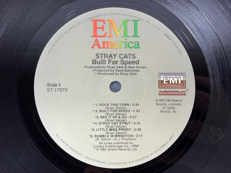Stray Cats - Built For Speed - EMI America - ST-17070 - 1982 - Vinyl Record [Photo 4]
