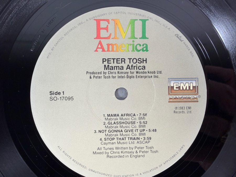 Peter Tosh - Mama Africa - EMI America - SO-17095 - 1983 - Vinyl Record [Photo 4]
