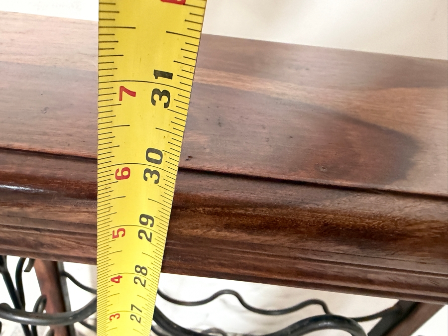 Vintage Wood and Wrought Iron Wine Rack 24W X 9D X 30H [Photo 6]