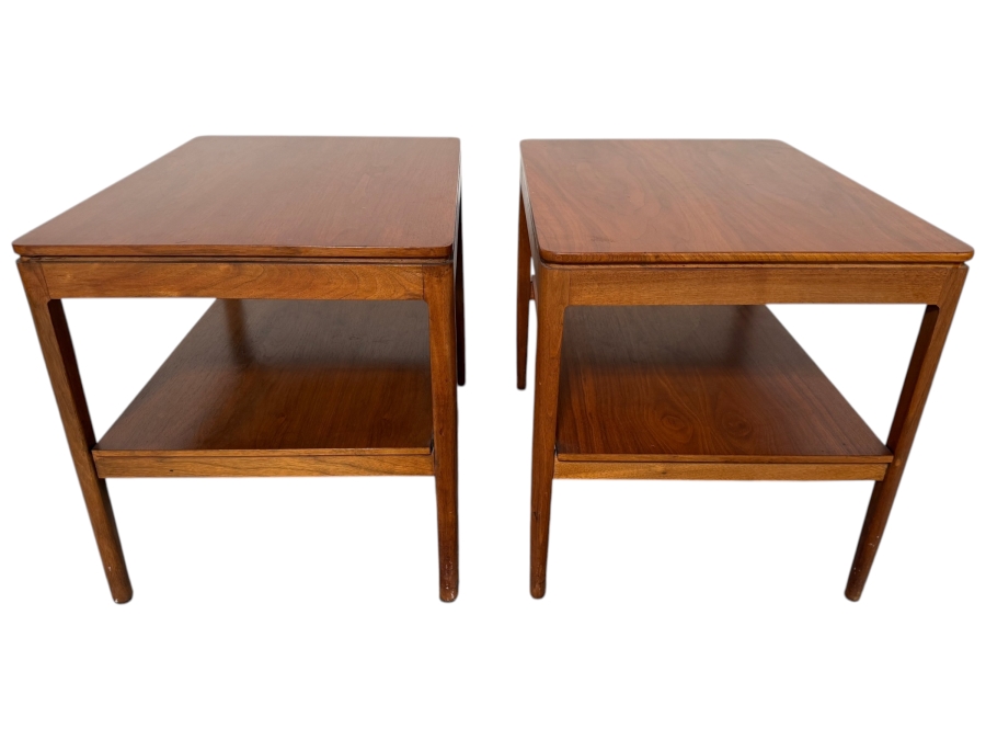 Pair of Vintage 1958 Mid-Century Modern Declaration by Drexel Side Tables Designed by Kipp Stewart & Stewart MacDougall 18W X 24D X 19.5H