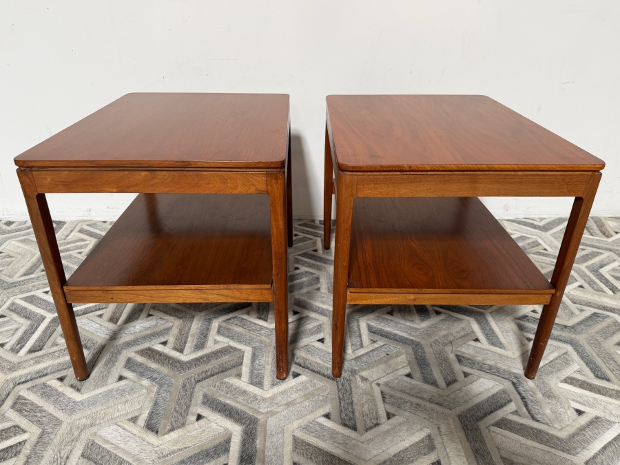Pair of Vintage 1958 Mid-Century Modern Declaration by Drexel Side Tables Designed by Kipp Stewart & Stewart MacDougall 18W X 24D X 19.5H [Photo 2]
