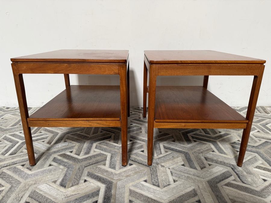 Pair of Vintage 1958 Mid-Century Modern Declaration by Drexel Side Tables Designed by Kipp Stewart & Stewart MacDougall 18W X 24D X 19.5H [Photo 3]