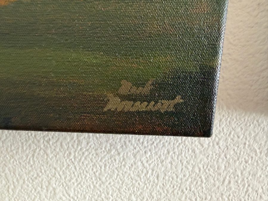 Just Added - Mark Monsarrat (1950-2026, California) Stunning Original Acrylic on Canvas Triptych Painting Titled 'Vineyard Foreground Tree' Signed Front and Verso Dated 2004 (Bay Area Artist) 92'W X 36'H [Photo 6]