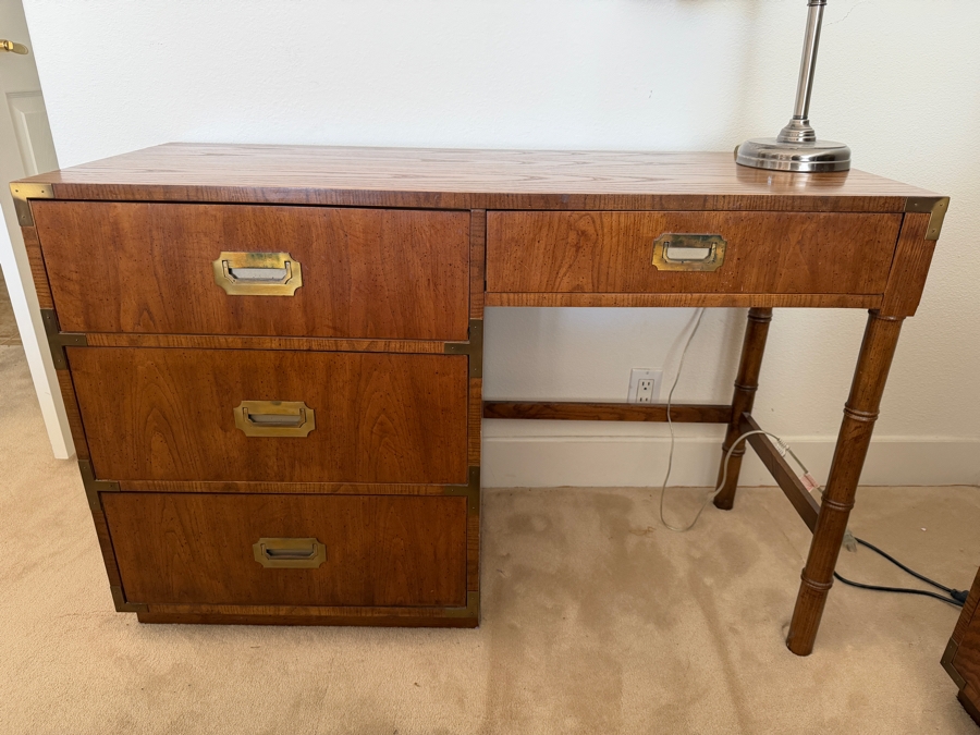 Just Added - Vintage Mid-Century Modern Dixie Act 2 Campaign Desk and Chair [Photo 4]