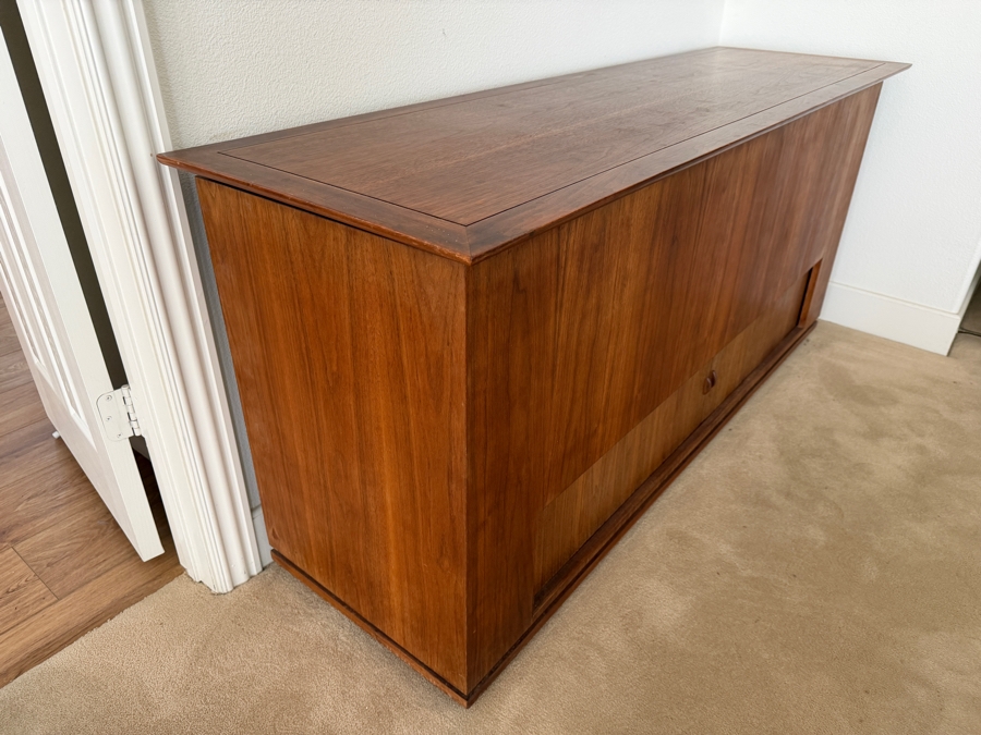 Just Added - Custom Mid-Century Modern Chest With Lower Tambour Doors 65W X 20.5D X 29.5H [Photo 4]