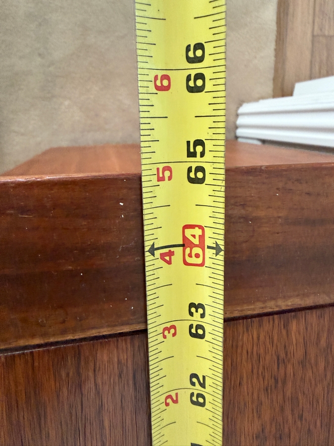Just Added - Custom Mid-Century Modern Chest With Lower Tambour Doors 65W X 20.5D X 29.5H [Photo 8]